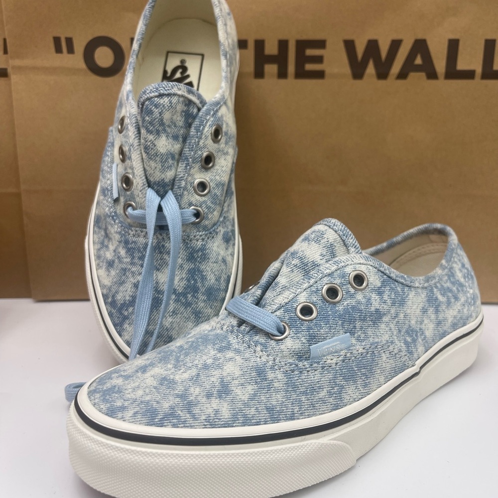 Vans Men’s Authentic (Denimistry)Winter Sky Marshmallow Sneakers 
VN0A5HZS9FM